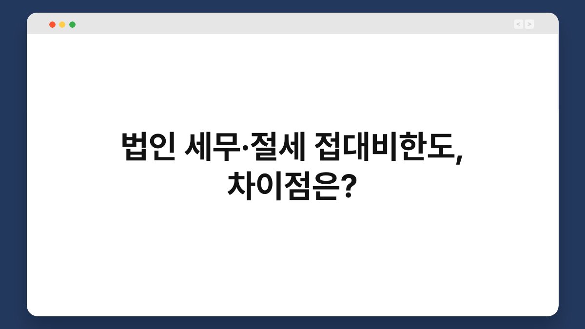 법인 세무·절세 접대비한도, 차이점은? 1