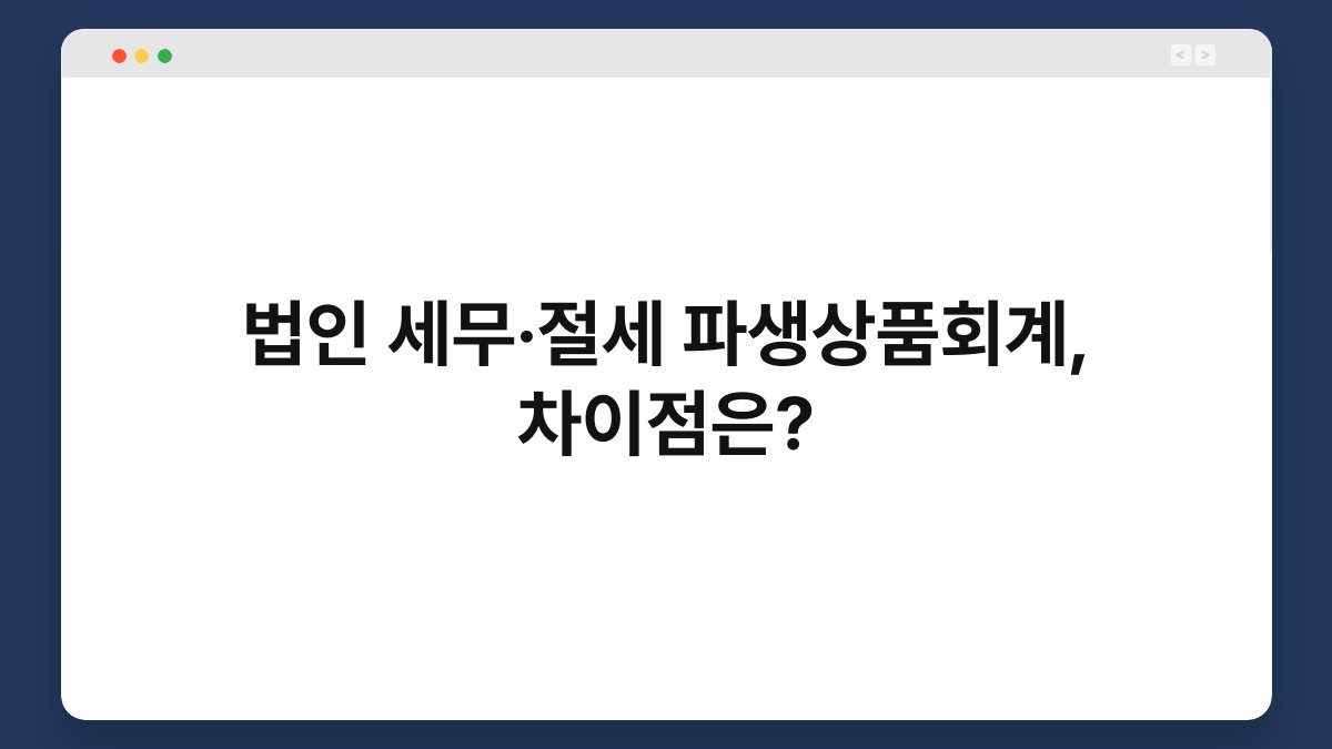 법인 세무·절세 파생상품회계, 차이점은? 1
