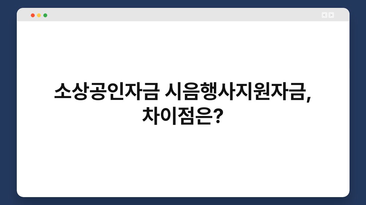 소상공인자금 시음행사지원자금, 차이점은? 1
