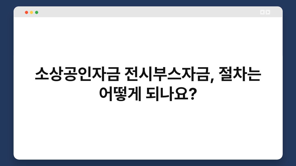 소상공인자금 전시부스자금, 절차는 어떻게 되나요? 1