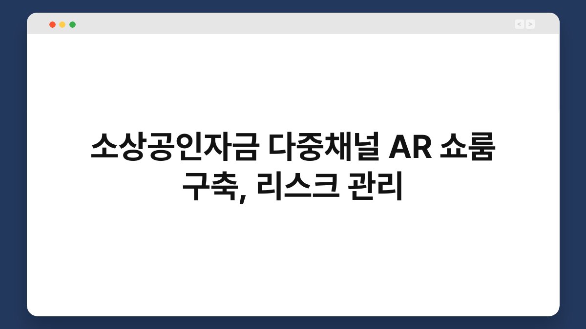 소상공인자금 다중채널 AR 쇼룸 구축, 리스크 관리 1