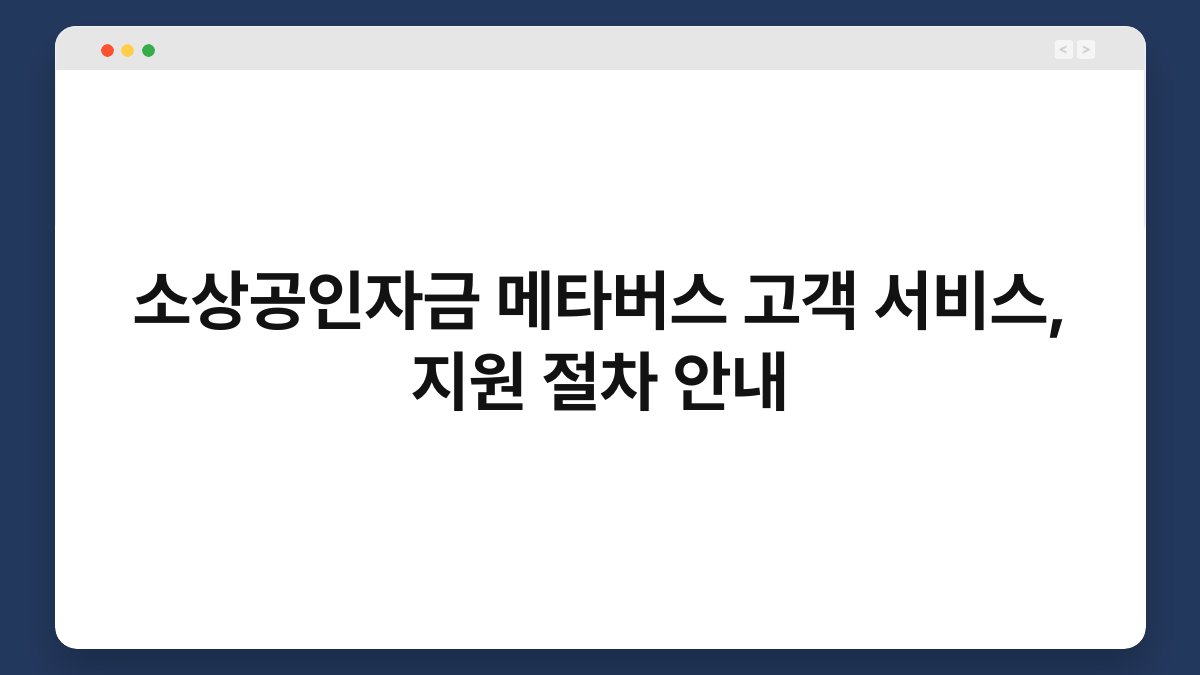 소상공인자금 메타버스 고객 서비스, 지원 절차 안내 1