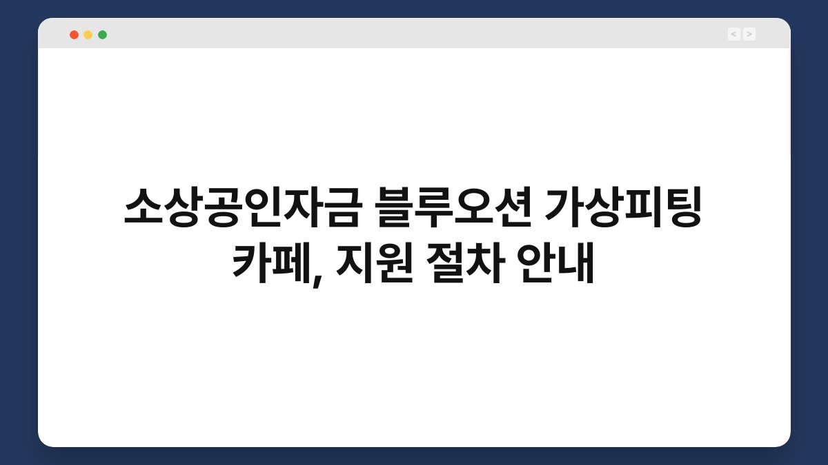 소상공인자금 블루오션 가상피팅 카페, 지원 절차 안내 1